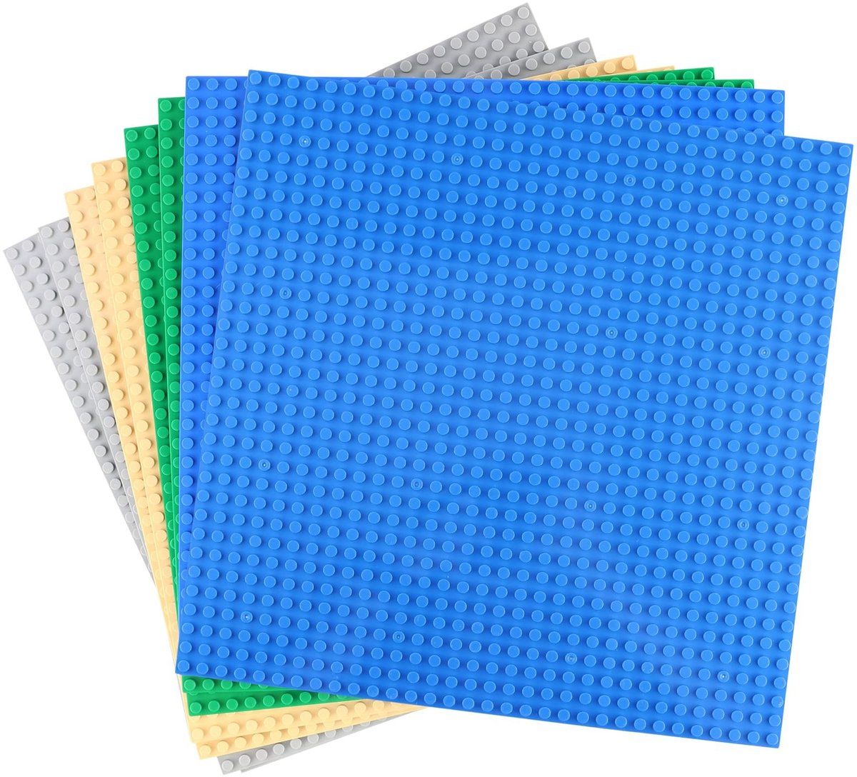 Dailygoods - Cosensi - Dailygoods - 8 Stuks Bouwplaat Set van 25,5 x 25,5 cm voor Creatief Speelgoed