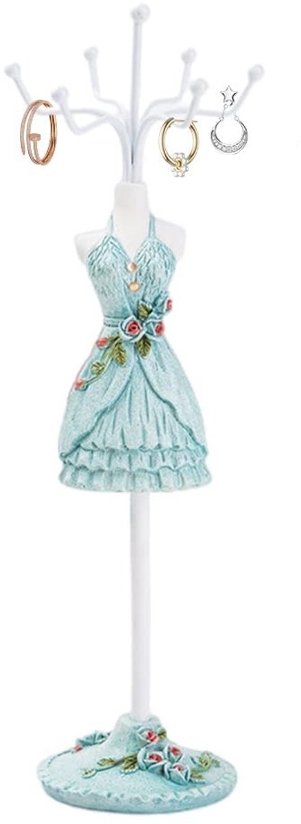 Dailygoods - Dailygoody - Sieraad Organizer - Oorbellen Display Stand - Handig en Ruimtelijk - Turquoise - Kettingen Opruimen - Ideaal voor Sieraden - Geschikt voo...