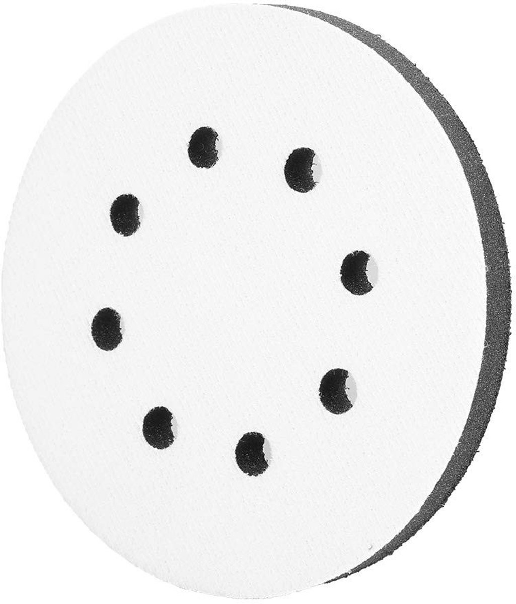 Dailygoods - Zachte Buffer Spons - Polijstpad voor Schuren - 125mm Diameter - Zelfklevend - Schuurpads met Gaten - Voor Auto en Meubels