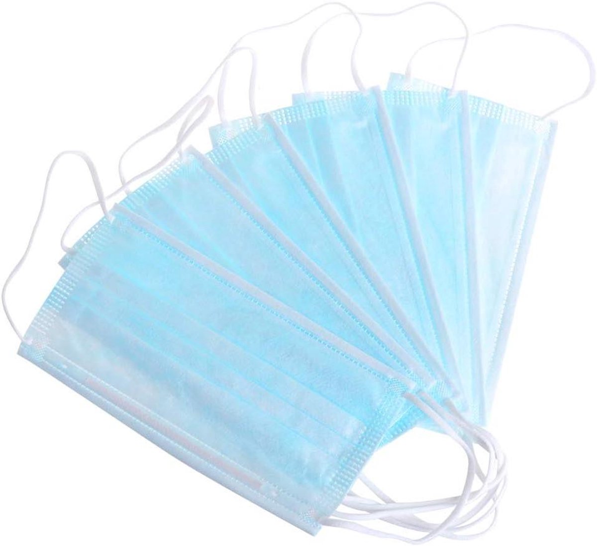 Gezichtsmaskers - Beschermmasker - Dagelijkse bescherming - Waterdicht en winddicht - 10 stuks - Wit