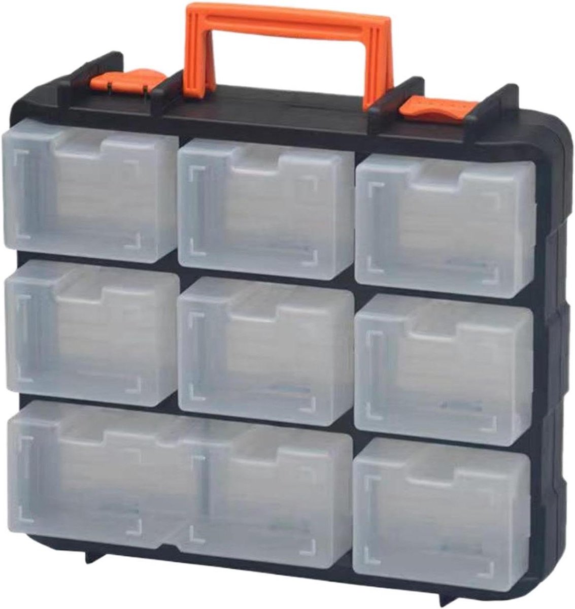 Onderdelen Organizer - Opbergkoffer - Kleine Spullen Sorteren - Verstelbare Verdelers - 35x30x14 cm - Transparant