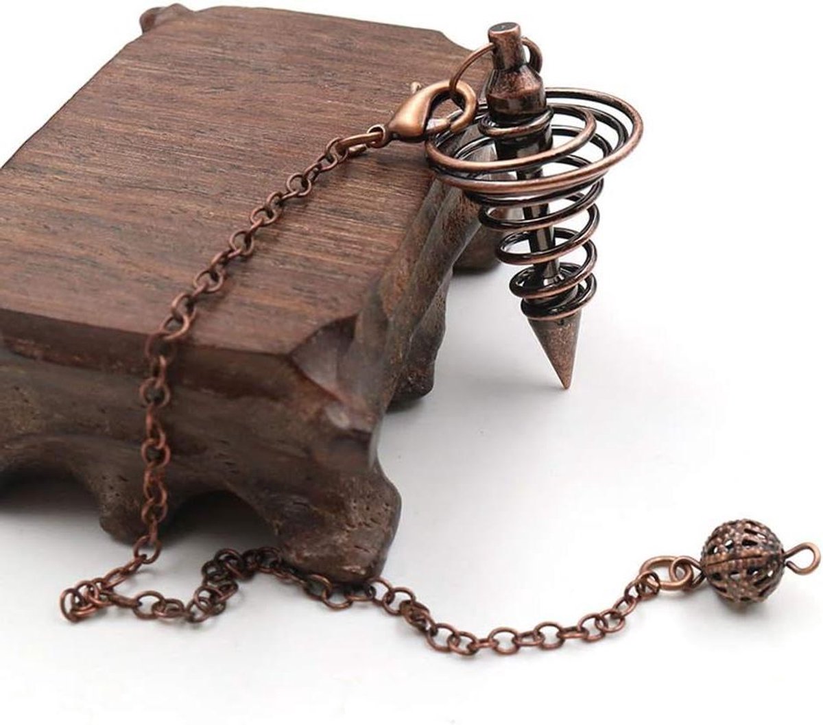 Spirituele Pendel - Metaal Hanger - Divinatie en Healing - Stevig Metalen Materiaal - 17.8cm Ketting - Brons
