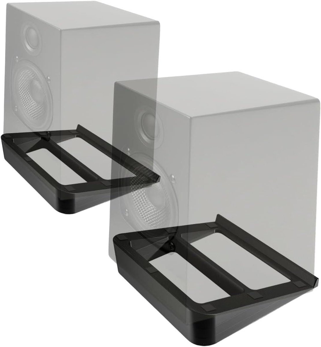 Luidspreker Standaarden - Wedge Risers - Verbeter Geluid - 16° Gekanteld Ontwerp - Paar - Zwart