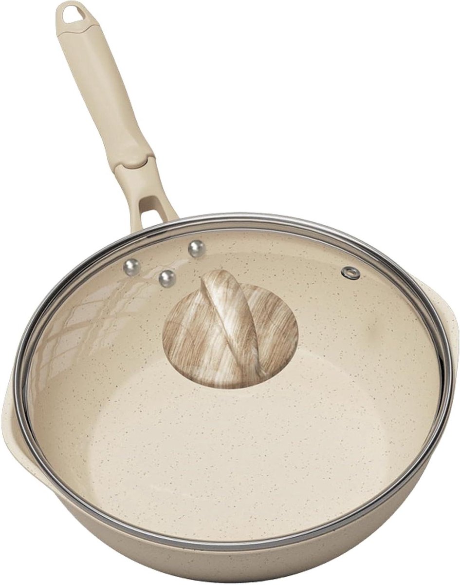Antiaanbakpan Omeletpan Keukenpan Veelzijdig Moeiteloos Koken Verbeterd Antiaanbakoppervlak 26 cm Zwart