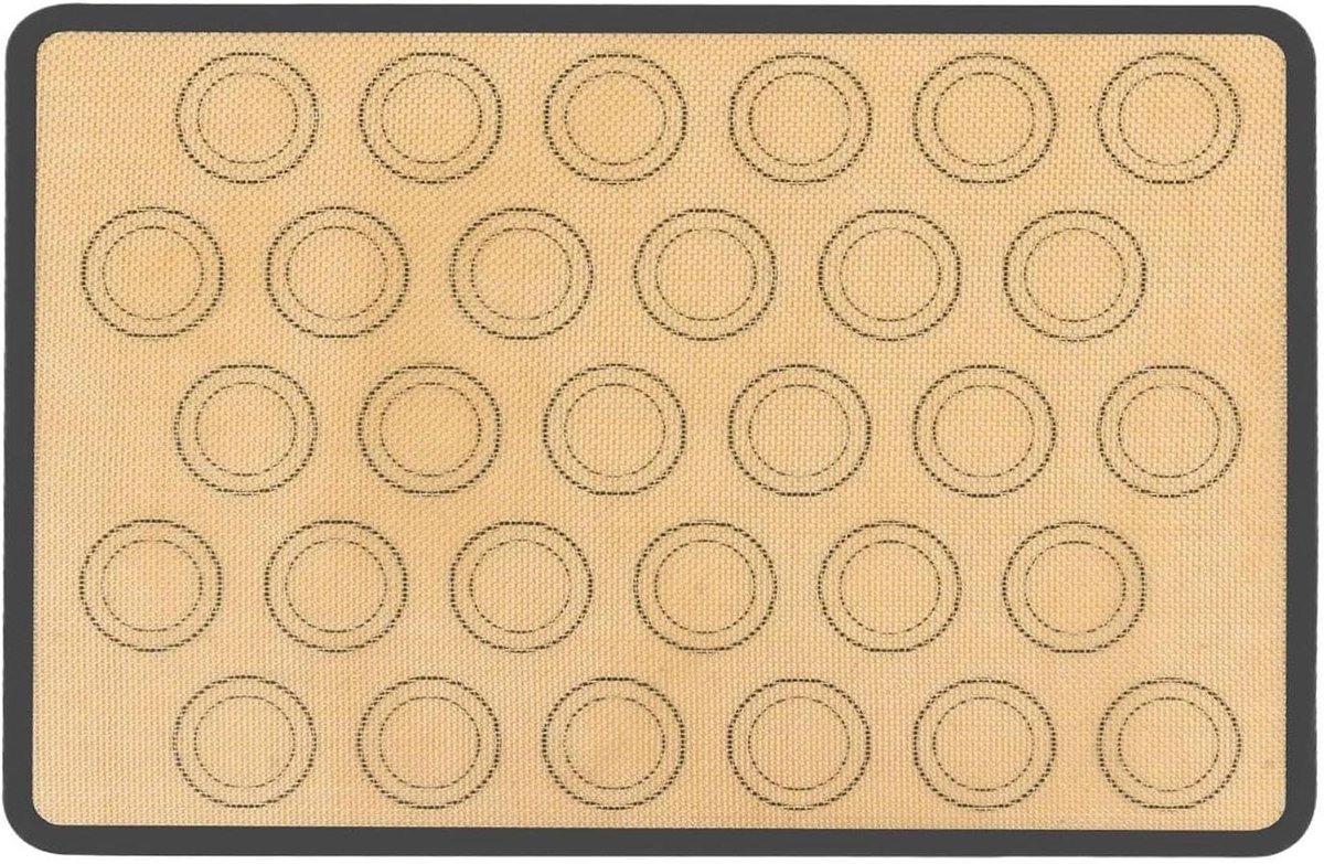 Siliconen bakmat - Herbruikbare sheet - Bakken en koken - Antiaanbaklaag - 43x31 centimeter - Grijs