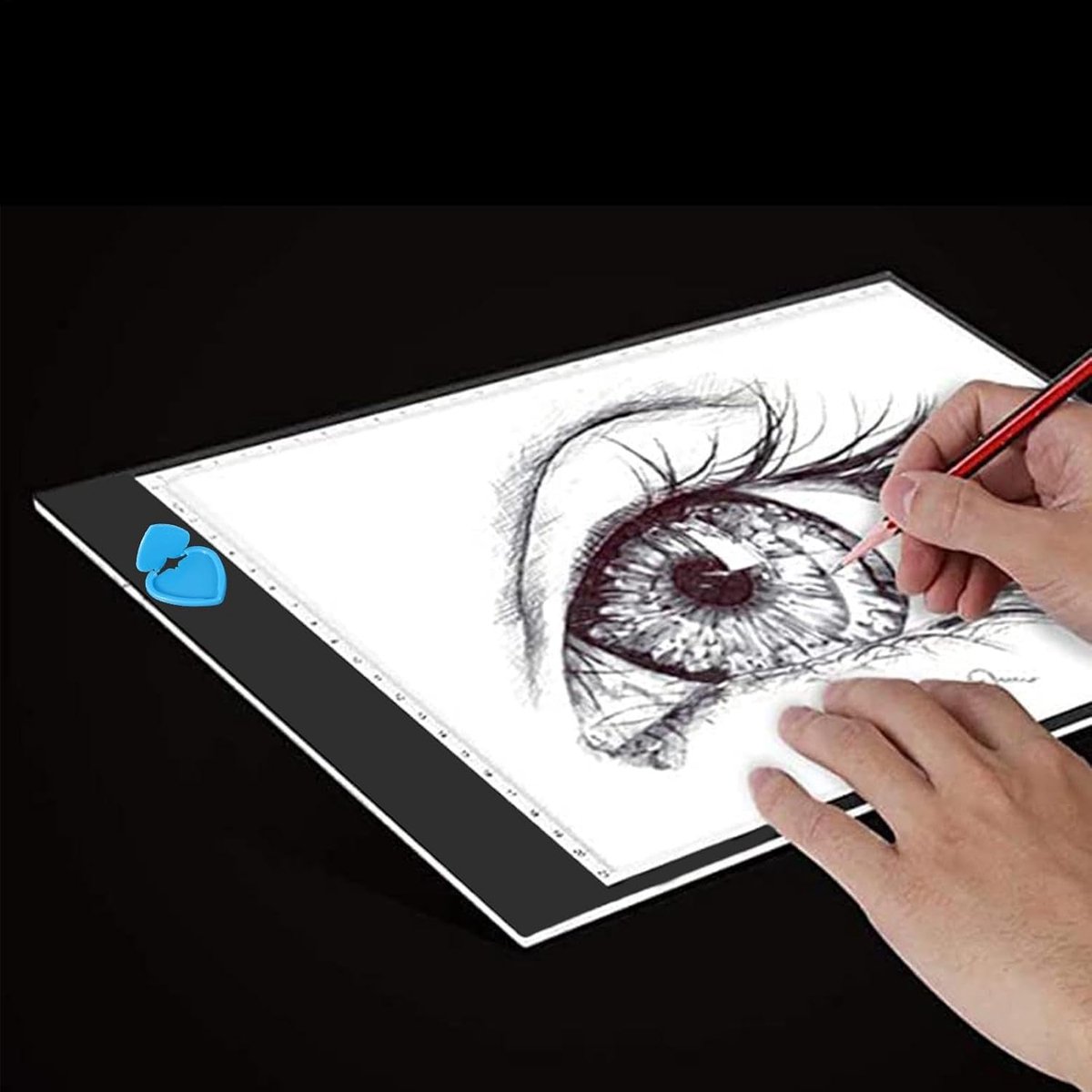 Lichtpad Cover - Knop Protector - Hobby Bescherming - Voorkomt Uitschakelen - 27 x 25 cm - Blauw