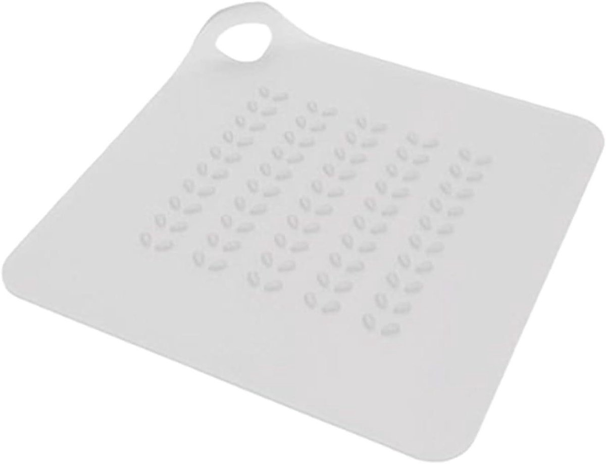 Afvoerstopper - Gootsteenafdekking - Geurtjes Buiten - Hygiënegarantie - 15x15cm - Grijs