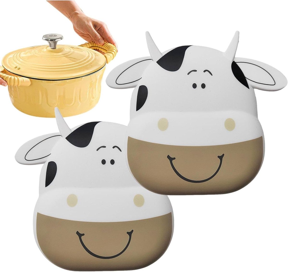 Ovenwanten - Bakwanten - Koken en bakken - Antislip ontwerp - 15 x 12 cm - Wit