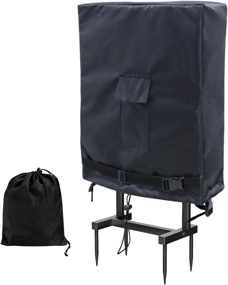 Slanghoezen voor buiten - Haspel beschermhoes - Tuinonderhoud - UV-bestendig en waterdicht - 80x25x90cm - Zwart