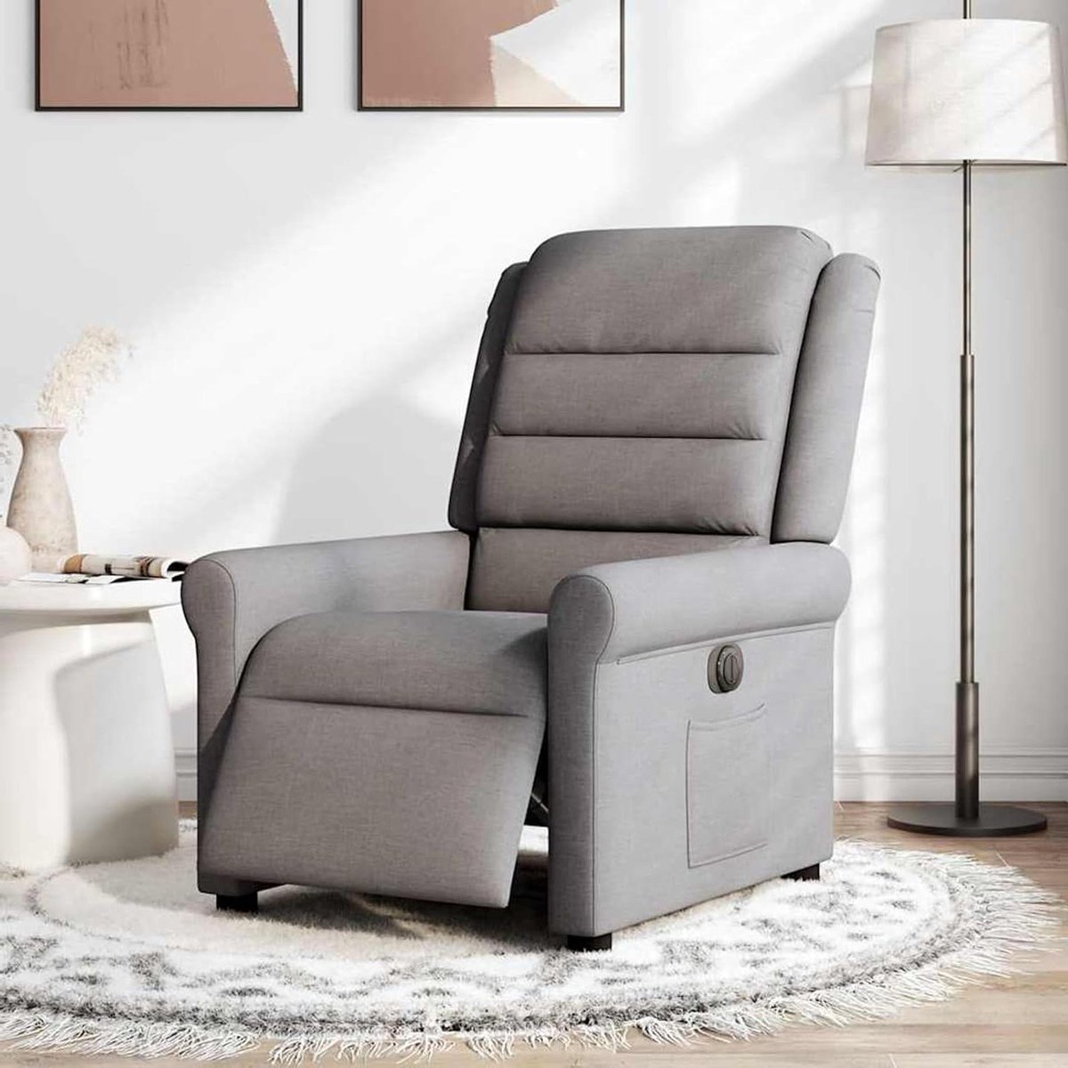 Elektrische Relaxstoel - Comfortabele Stoel - Ontspannen Thuis - Stille Motor - 73 x 91.5 x 102.5 cm - Taupe
