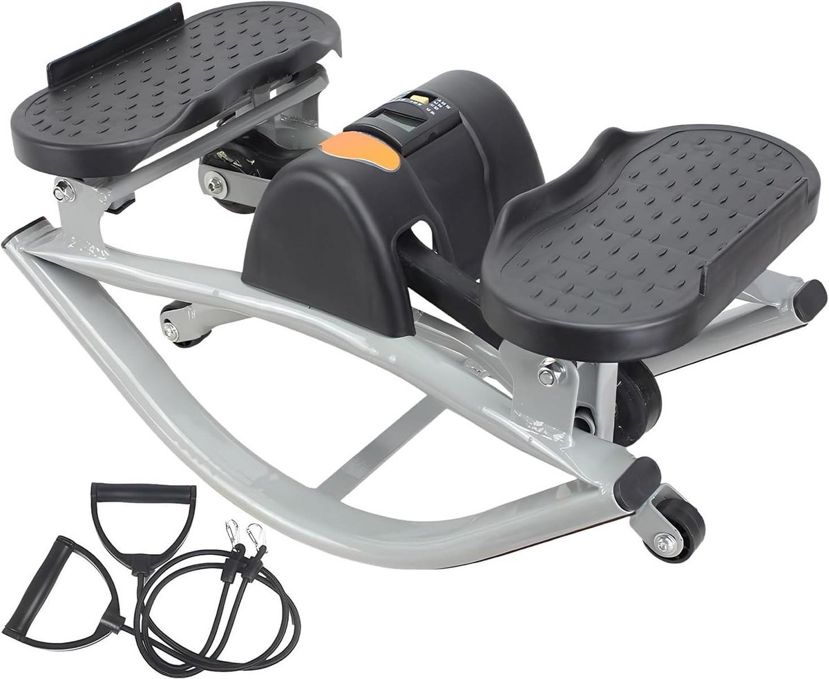 Stepper Machine - Beentrainer - Thuistraining - Lage schok cardio - 24 x 10 x 13 cm - Zwart