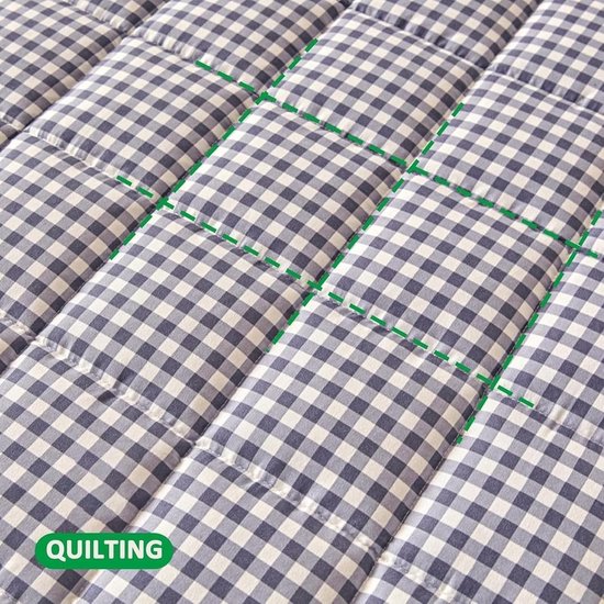 Opvouwbare Futonmatras - Gastbed Matras - Flexibel Slapen - Japans Ontwerp - 90 x 200 cm - Grijs — afbeelding 2