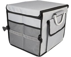 Kofferbak Organizer - Opbergbox Auto - Auto Opruimen - Met Deksel - 28L - Grijs