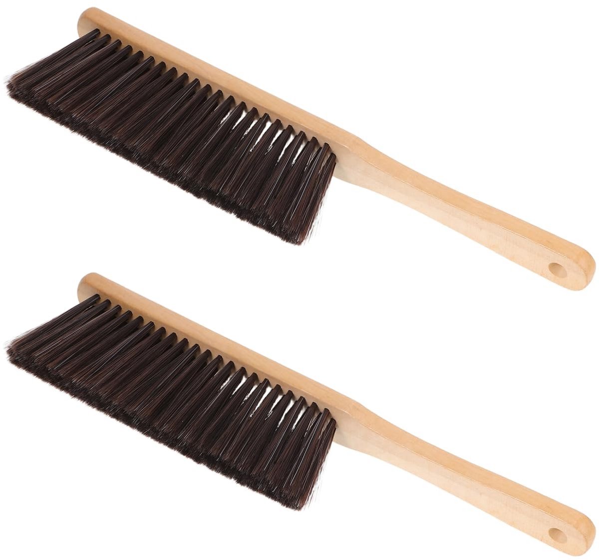 Dailygoods - Houtstofborstels met Lange Steel voor Haardreiniging (Set van 2)