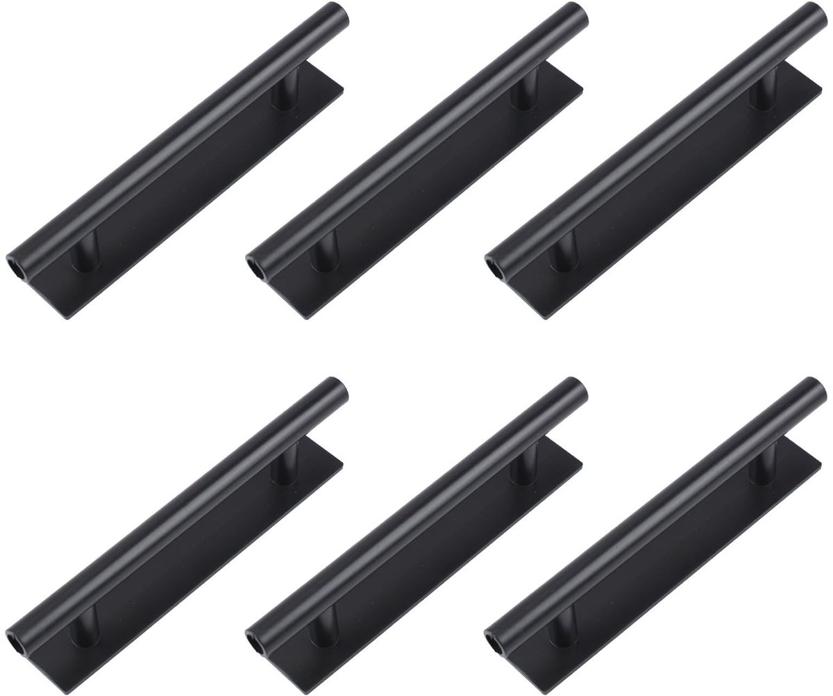 Dailygoods - Dailygoody - Zelfklevende Handvatten - Handige Opening Stick-on Handgrepen - Zwart - Keukenkast en Deuren - Eenvoudig te bevestigen - 4 stuks
