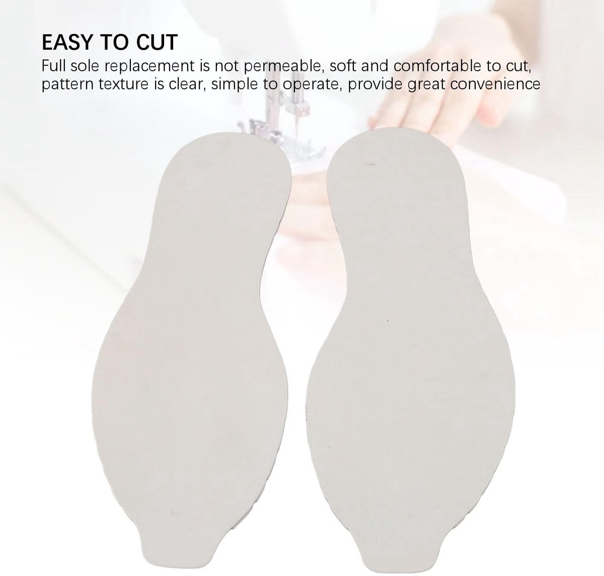 Dailygoods - Dailygoody - Vervanging van Schoenzolen - Rubberen Antislip - Slijtvast en Stil - 32,2 x 11,5 cm - Geschikt voor Schoenreparatie - 1 paar