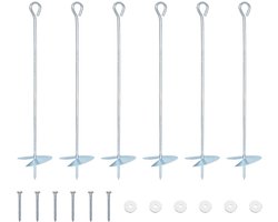 vidaXL - Aardanker - 6 - pcs - Zilverkleurig - Ø10 - x - 50 - cm - Gegalvaniseerd - Metaal