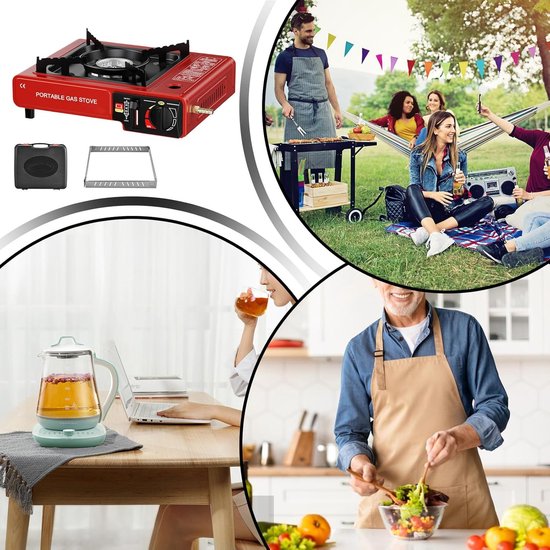 Draagbaar Kooktoestel - Outdoor Brander - Kamperen en Picknicken - Multifunctioneel Systeem - 36x28x9.2 cm - Metaal van Draagbaar — afbeelding 3