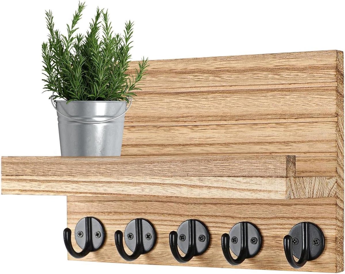 Sleutelhanger Organizer - Wandrek Brieven - Thuis Kantoor - Met Opbergvakken - 24 cm - Khaki