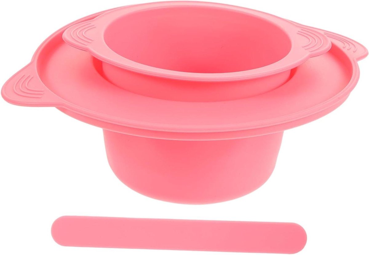 Wax Heater Pot - Silicone Kom - Wax Smelten - Met Handvat - 400ml Capaciteit - Roze