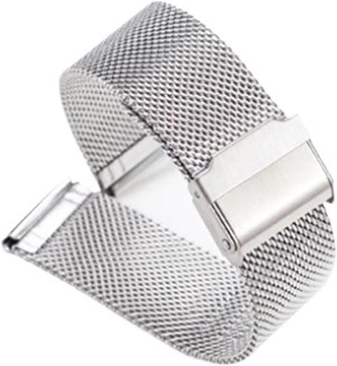 Horlogeband Roestvrij Staal - Metalen Polsband - Dagelijks Gebruik - Verstelbaar Ontwerp - 14 mm - Zilver