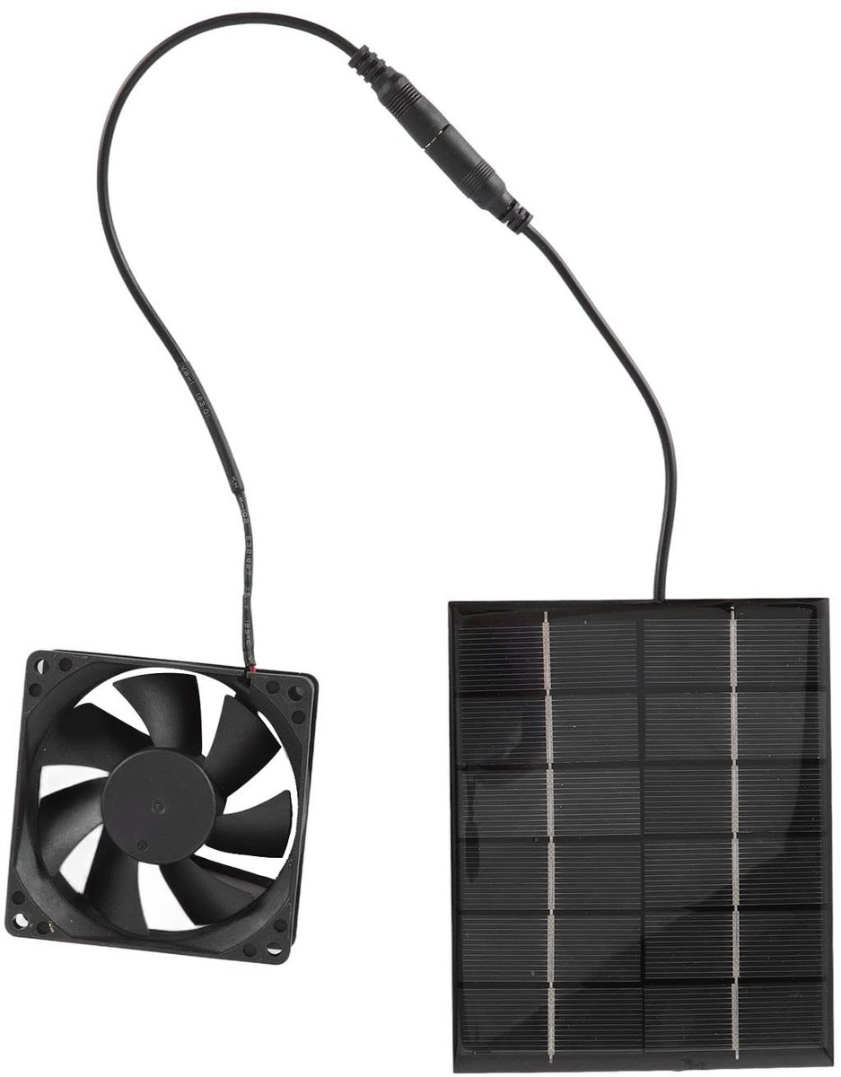 Dailygoods - Zonnepaneel Ventilator voor Ventilatie in Kippenhokken en Kassen