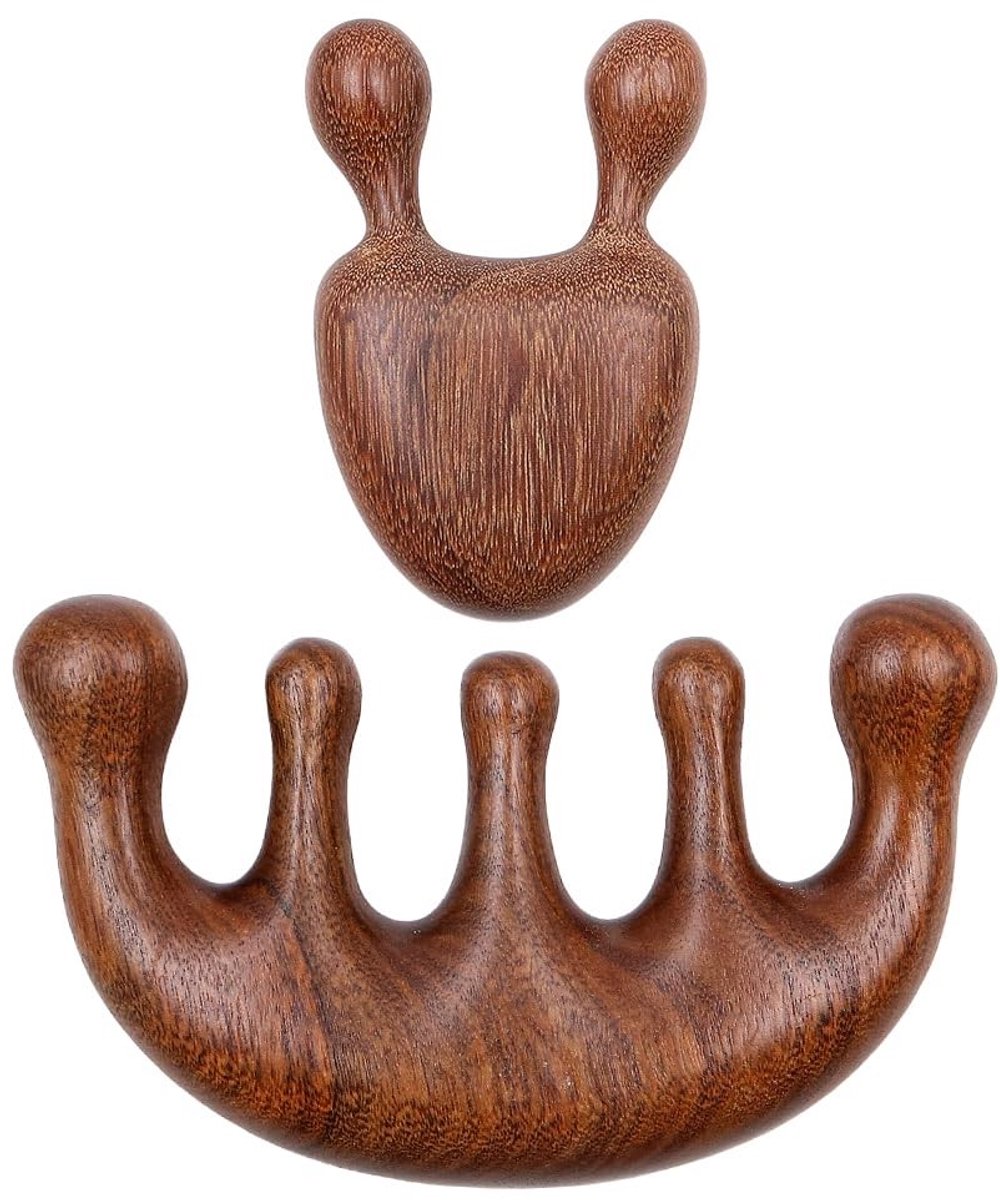 Dailygoods - Set van 2 Houten Kammen voor Hoofdhuidmassage