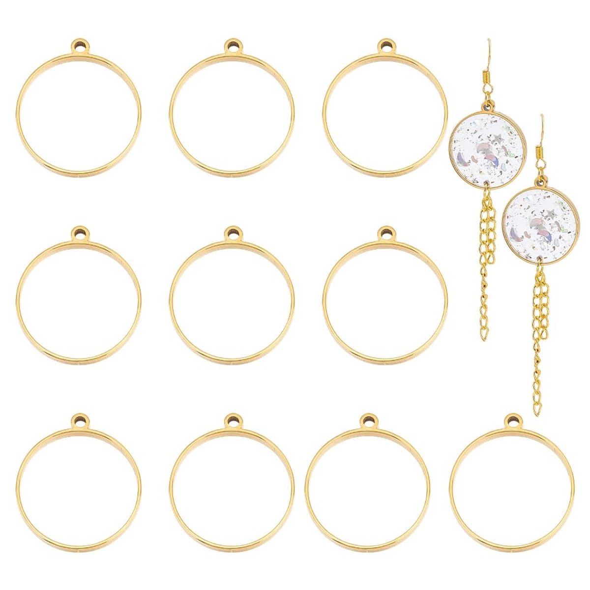 Dailygoods - Ronde Bezel Hangers voor DIY Sieraden Maken