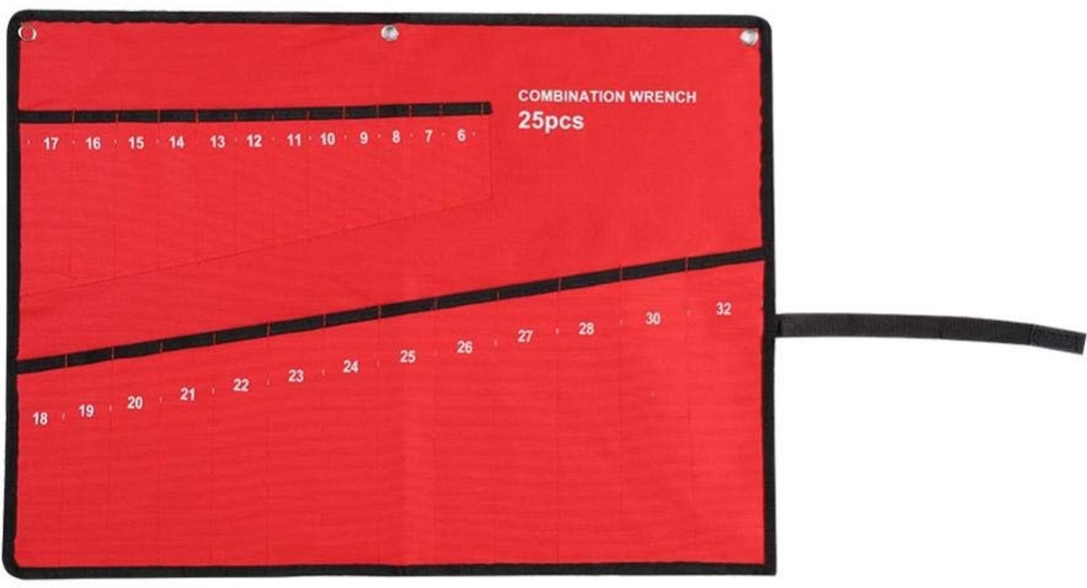 Dailygoods - Innovra - Dailygoody - Rollable Tool Bag - 25 Pocket Gereedschaps Organizer - Handgereedschap - Ideaal voor Sleutels en Accessoires - Gereedschapstas - Praktisc...
