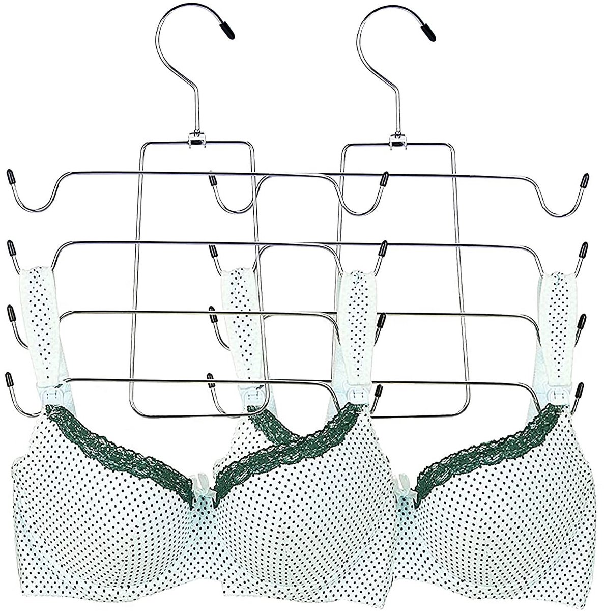 Dailygoods - Multifunctionele Opvouwbare Kleerhangers, Set van 2