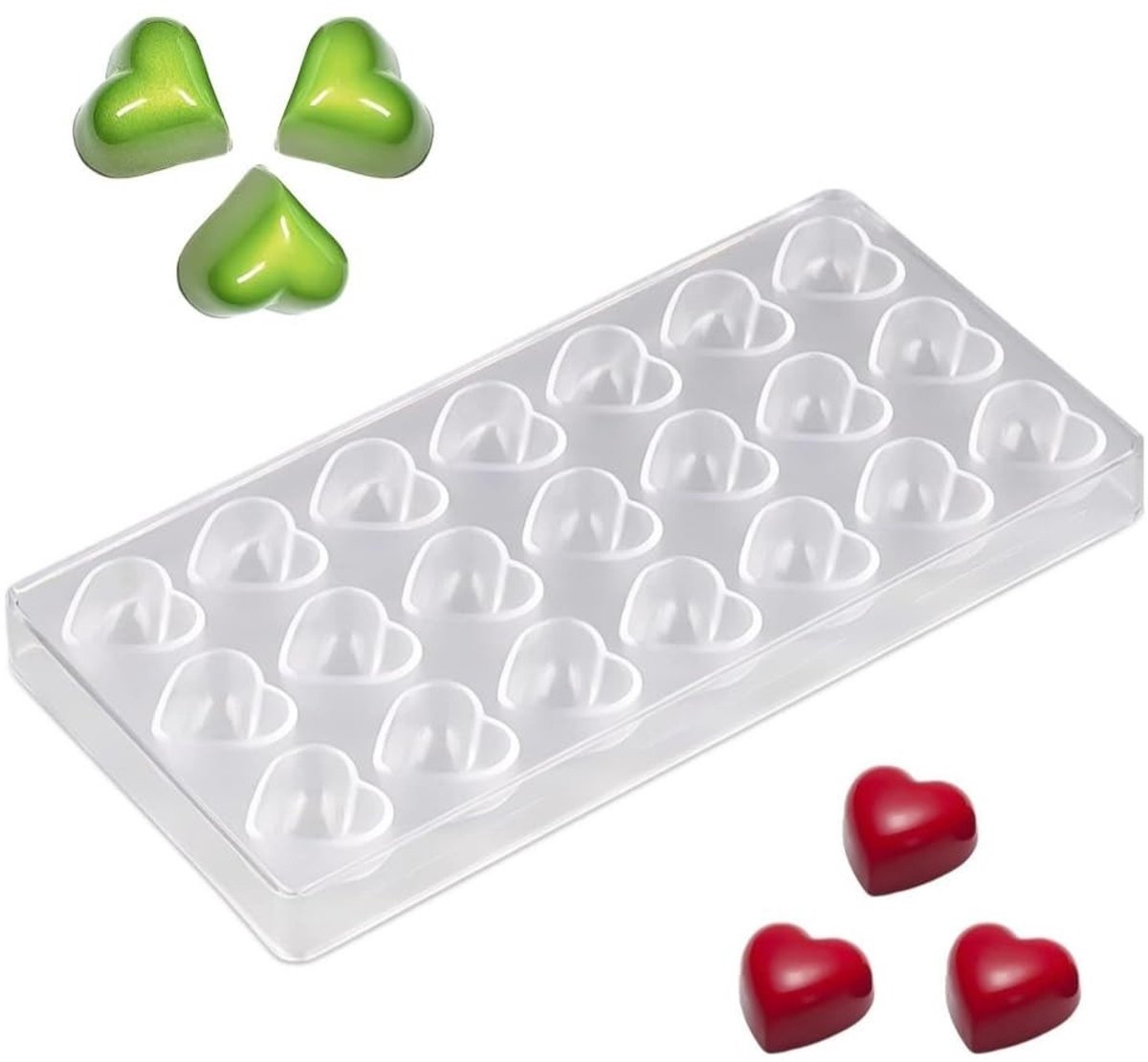 Dailygoods - Transparante Hartvormige Chocoladevorm voor DIY
