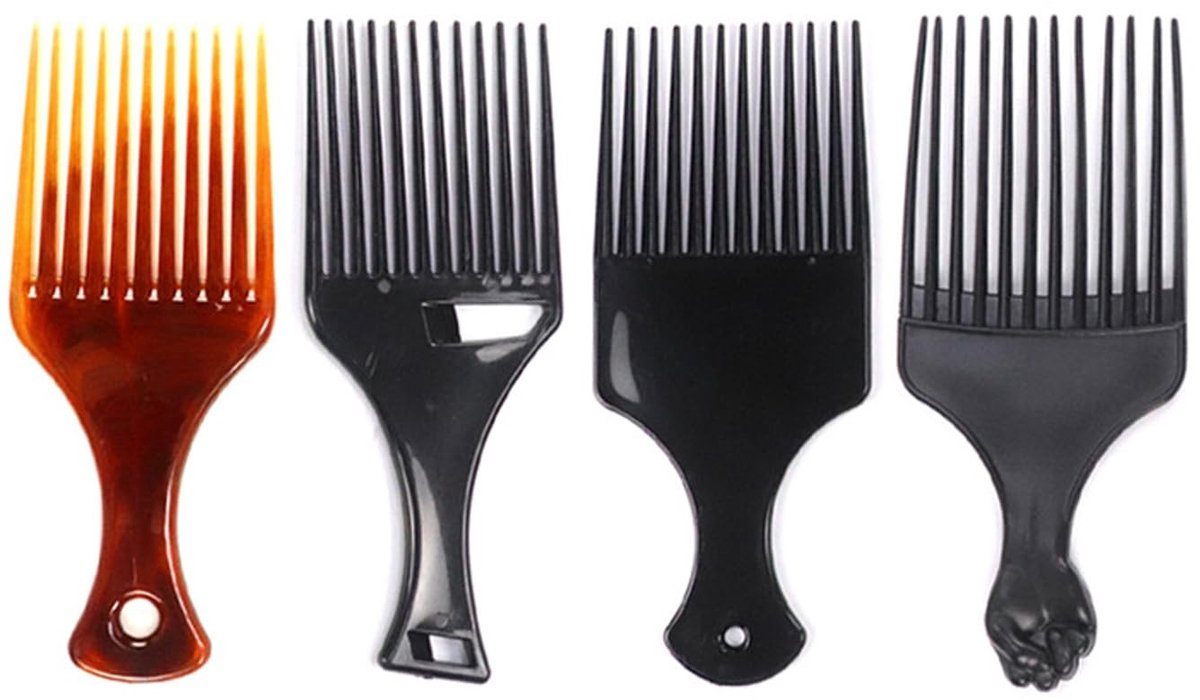 Dailygoods - 4-Pack Professionele Kammen voor Afro Haar Styling