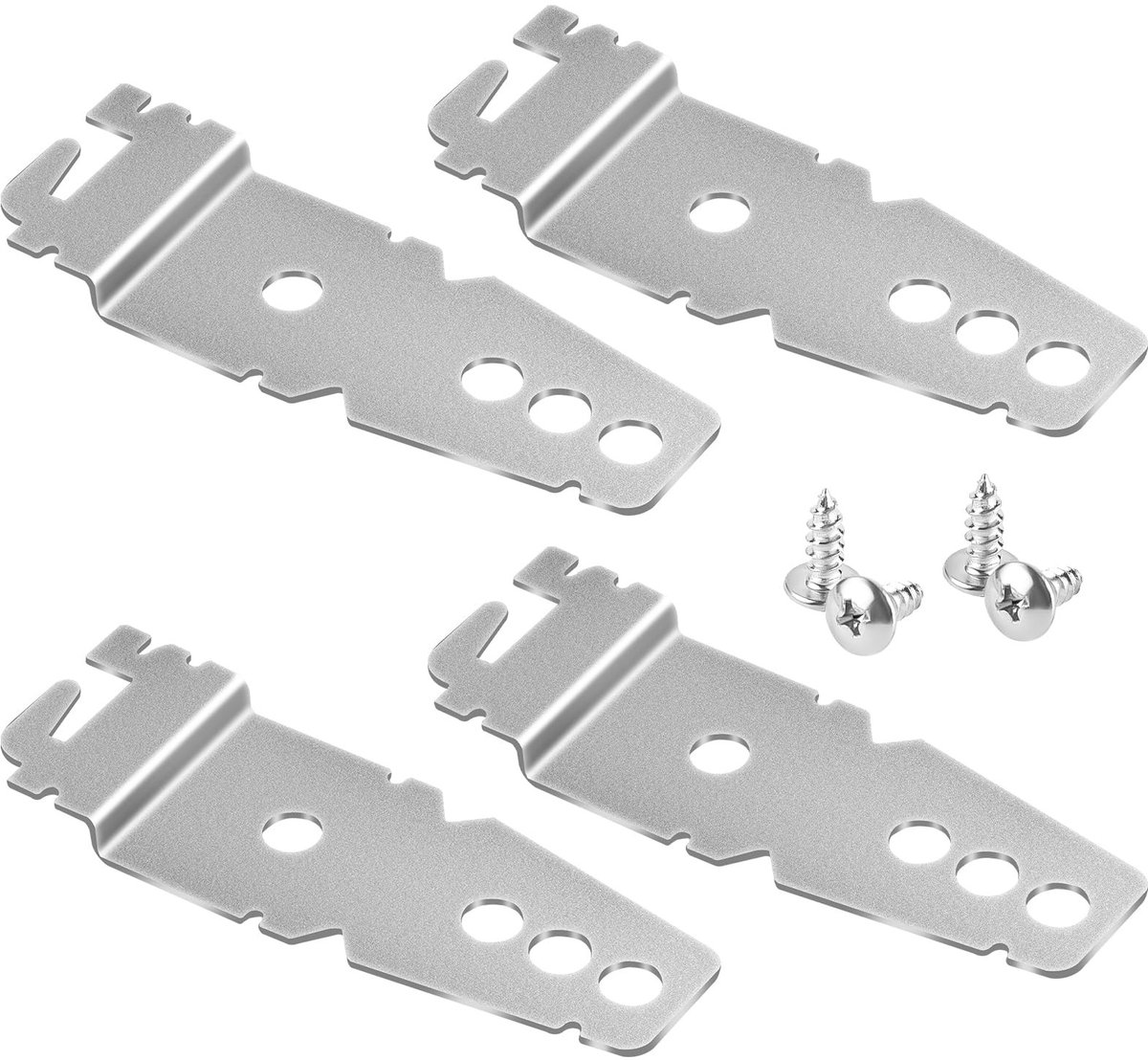Dailygoods - Set van 4 Universele Vaatwasser Montagebeugels met Schroeven