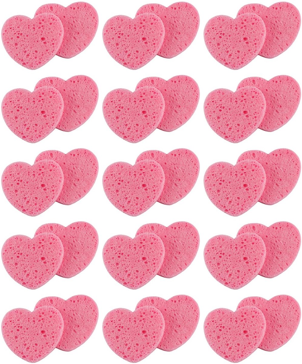 Dailygoods - 30 Stuks Gecomprimeerde Gezichtsspons voor Reiniging