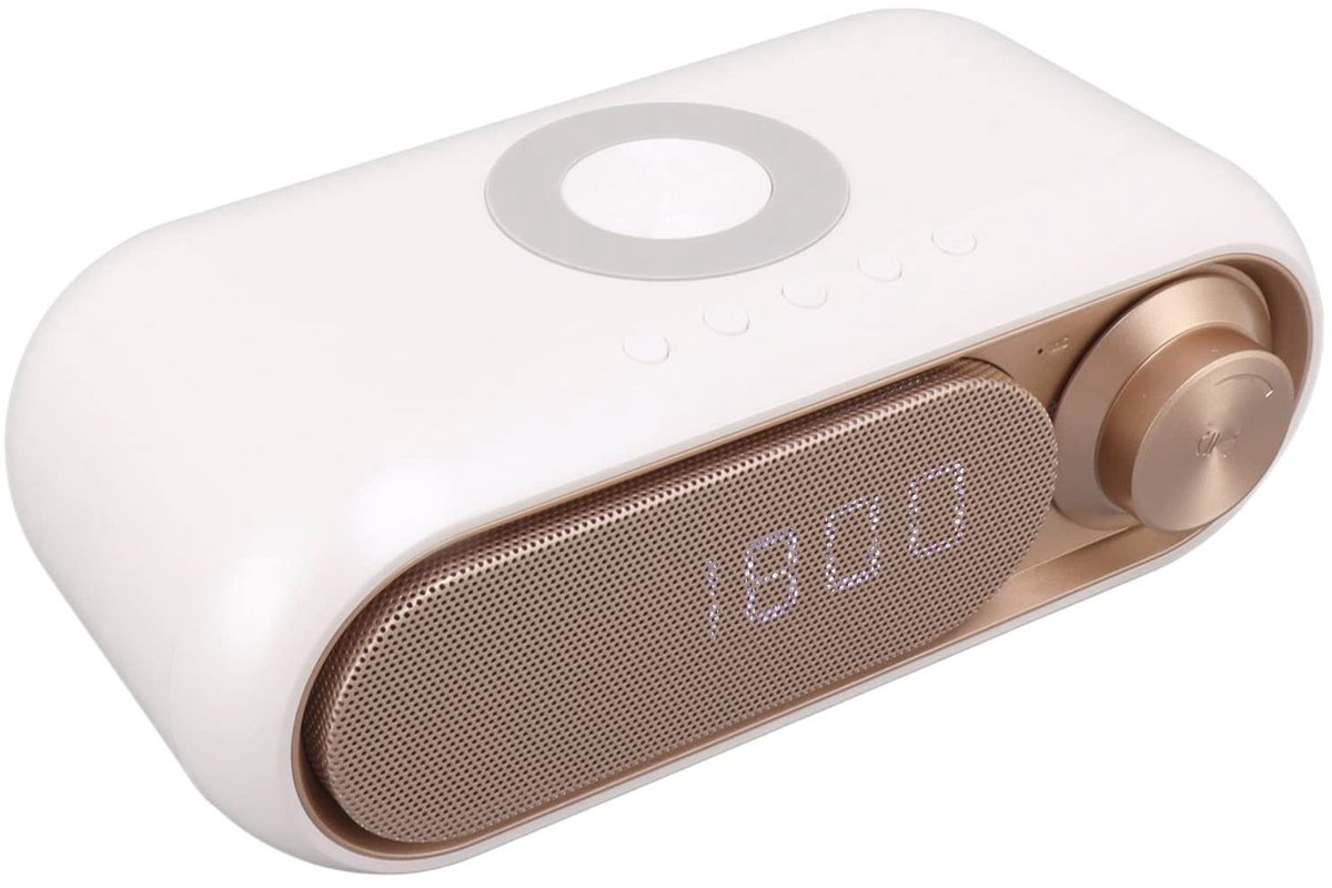 Dailygoods - Digitale Wekker met Draadloos Opladen en Bluetooth-luidspreker