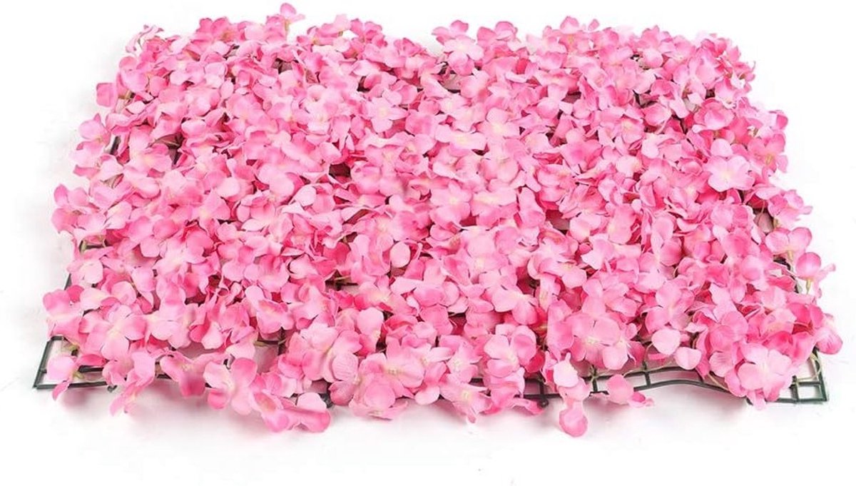 Floral achtergrond voor bruiloften en feesten, kunstbloemen wanddecoratie, 40 x 60 cm, roze, tuinversiering, DIY decoratie, sfeervolle aankleding