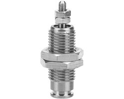 Pencilinder Enkelwerkend - Pneumatische Cilinder - Positioneringsapparatuur - Roestvrij staal - 6x15mm - Zilver