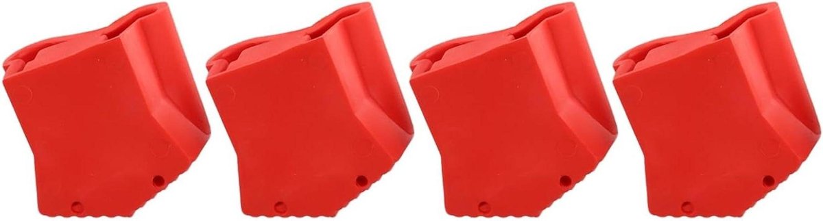 Rubberen ladderpoten - Antislip voeten - Veilig werken - Diepe groef grip - 4 stuks 45 mm - Zwart