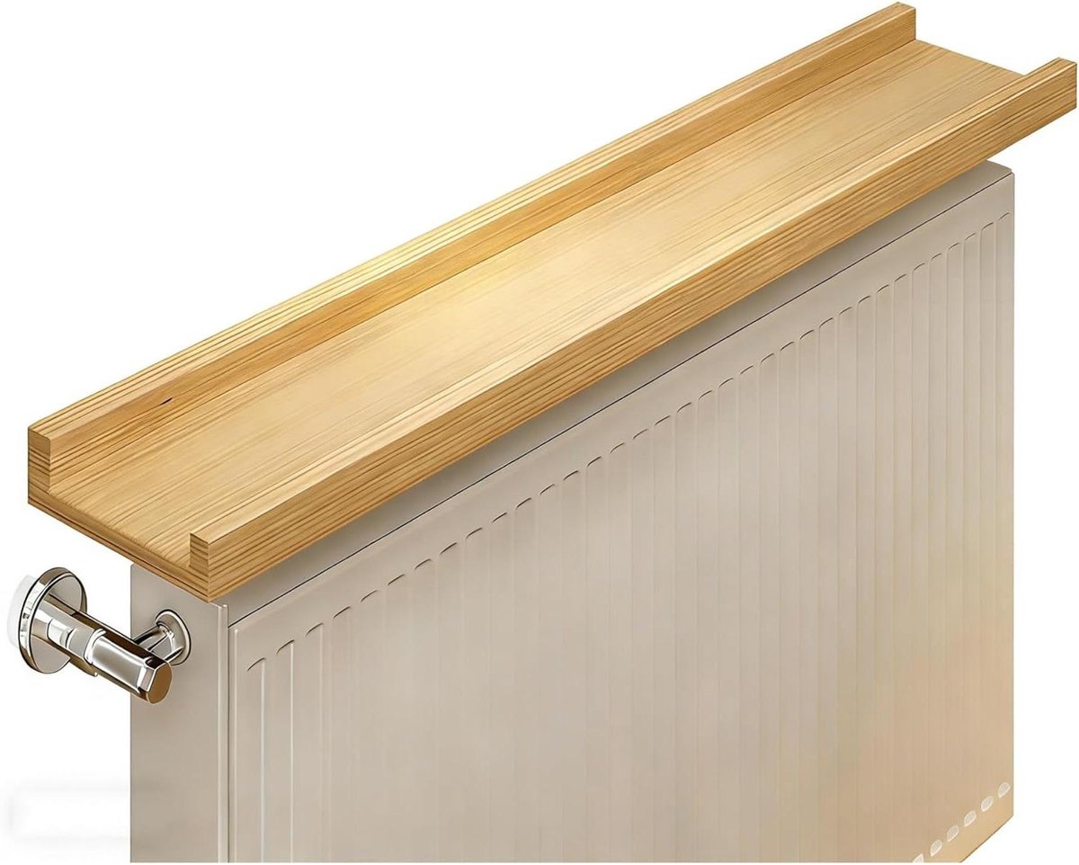 Radiator Plank - Opbergplank - Ruimte Optimalisatie - Duurzaam Dennenhout - 16mm Dik - Natuurlijk