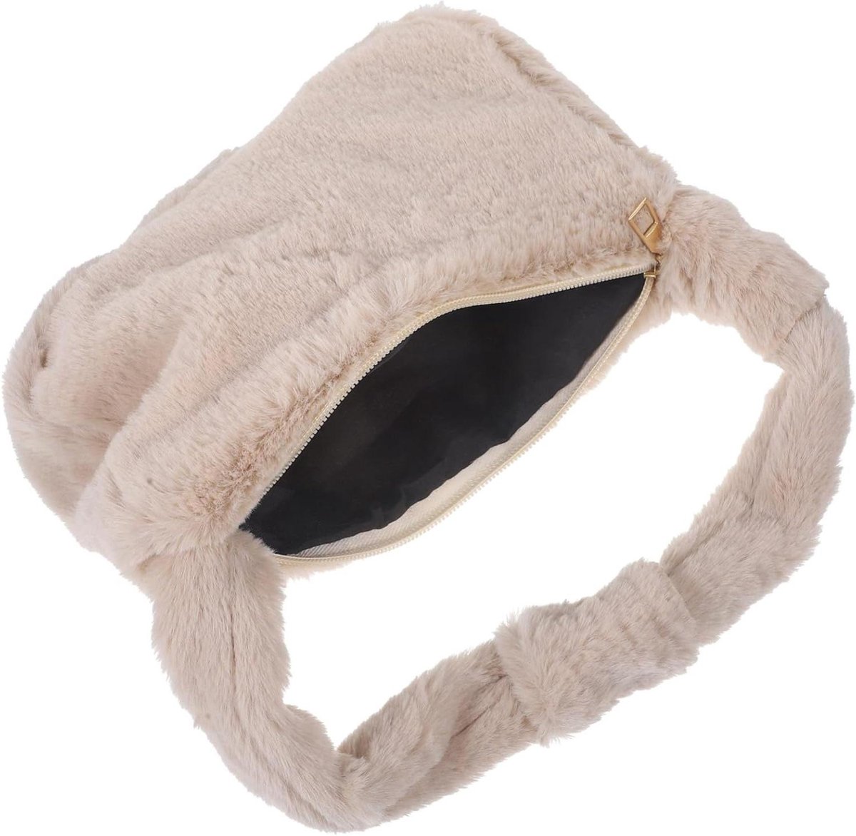 Harige Handtas - Pluche Tas - Dagelijkse Benodigdheden - Grote Capaciteit - 23 x 14 cm - Groen