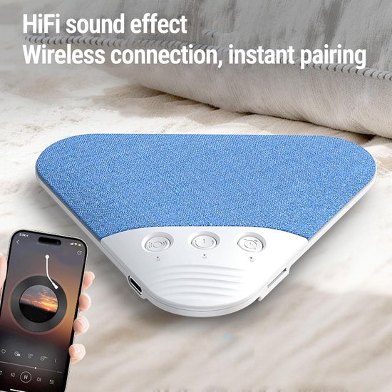 Onder Kussen Luidspreker - Mini Bluetooth Speaker - Rustig Slapen - Slim Energiebeheer - 16 x 145 cm - Zwart — afbeelding 2