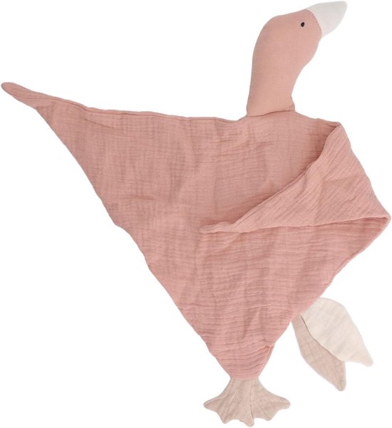 Veiligheidsdeken Gans - Zachte deken - Baby comfort - Zacht katoen - 20 x 6 cm - Roze — afbeelding 5