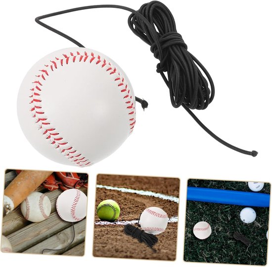 Honkbal Trainer - Slag Hulpmiddel - Vaardigheidstraining - Postuurcorrectie Elastiek - 4 stuks - Wit — afbeelding 4