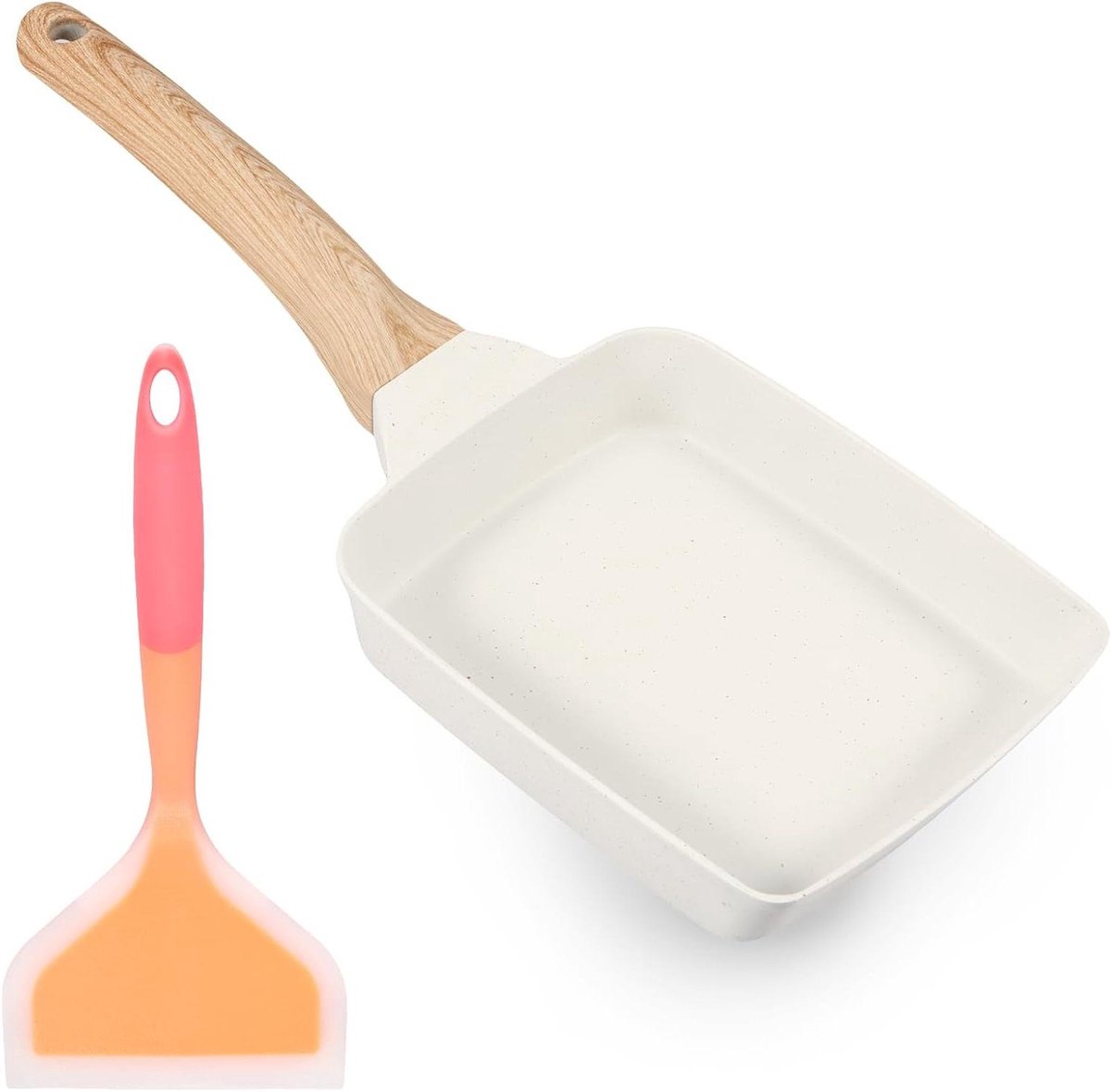 Omeletpan - Eierrol pan - Ontbijt maken - Anti-aanbaklaag - 18x15 cm - Beige
