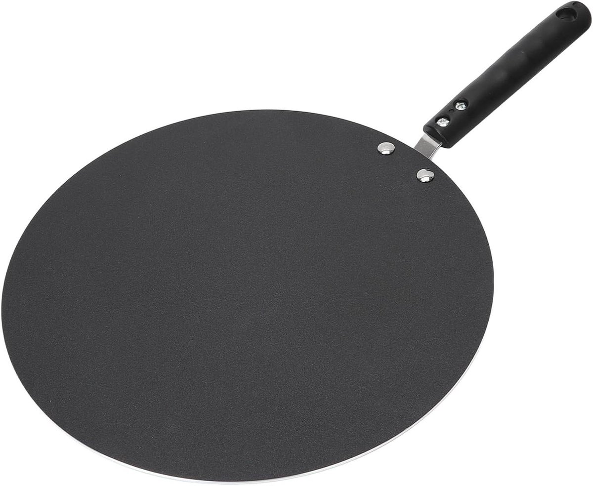 Ronde Koekenpan Pannenkoekenpan Comal Omeletten Bakken Antiaanbaklaag 28 cm Zwart