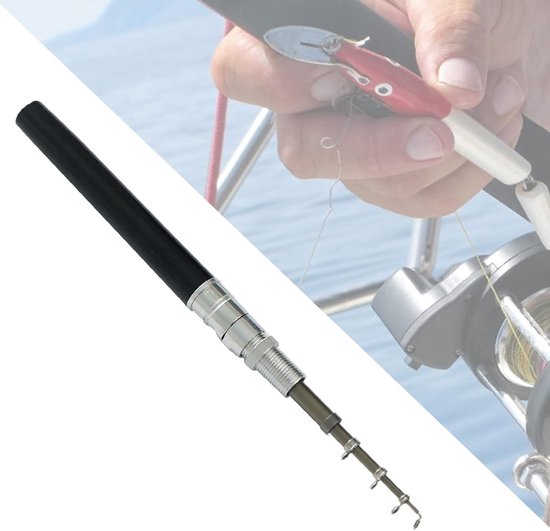 Penvormige Hengel Opvouwbare Zak - Draagbare Mini Telescopische Hengel - Visserij Reel Set - IJsvissen - Content — afbeelding 3