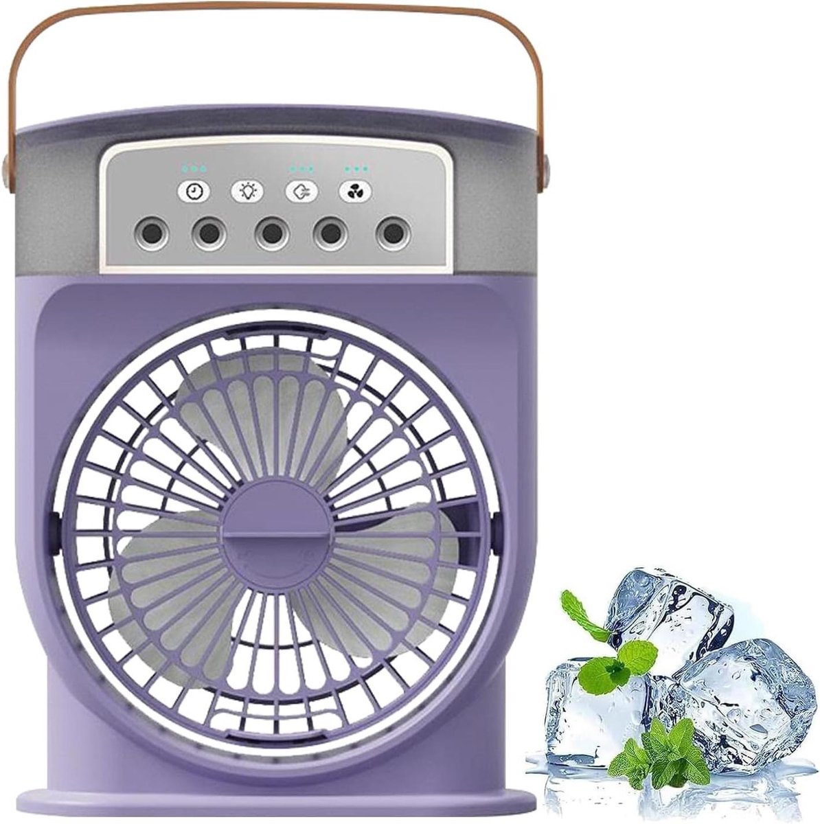 Nevel Ventilator - Luchtkoeler - Buitenkoeling - 3 Windstanden - 600ml Reservoir - Lila