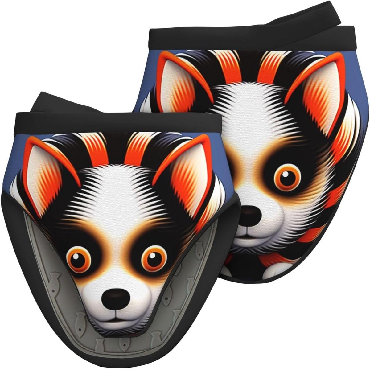 Mini Ovenwanten - Keukenhandschoenen Paar - Hitte Beschermen - Antislip Siliconen - 2 Stuks - Wasbeerhond Design