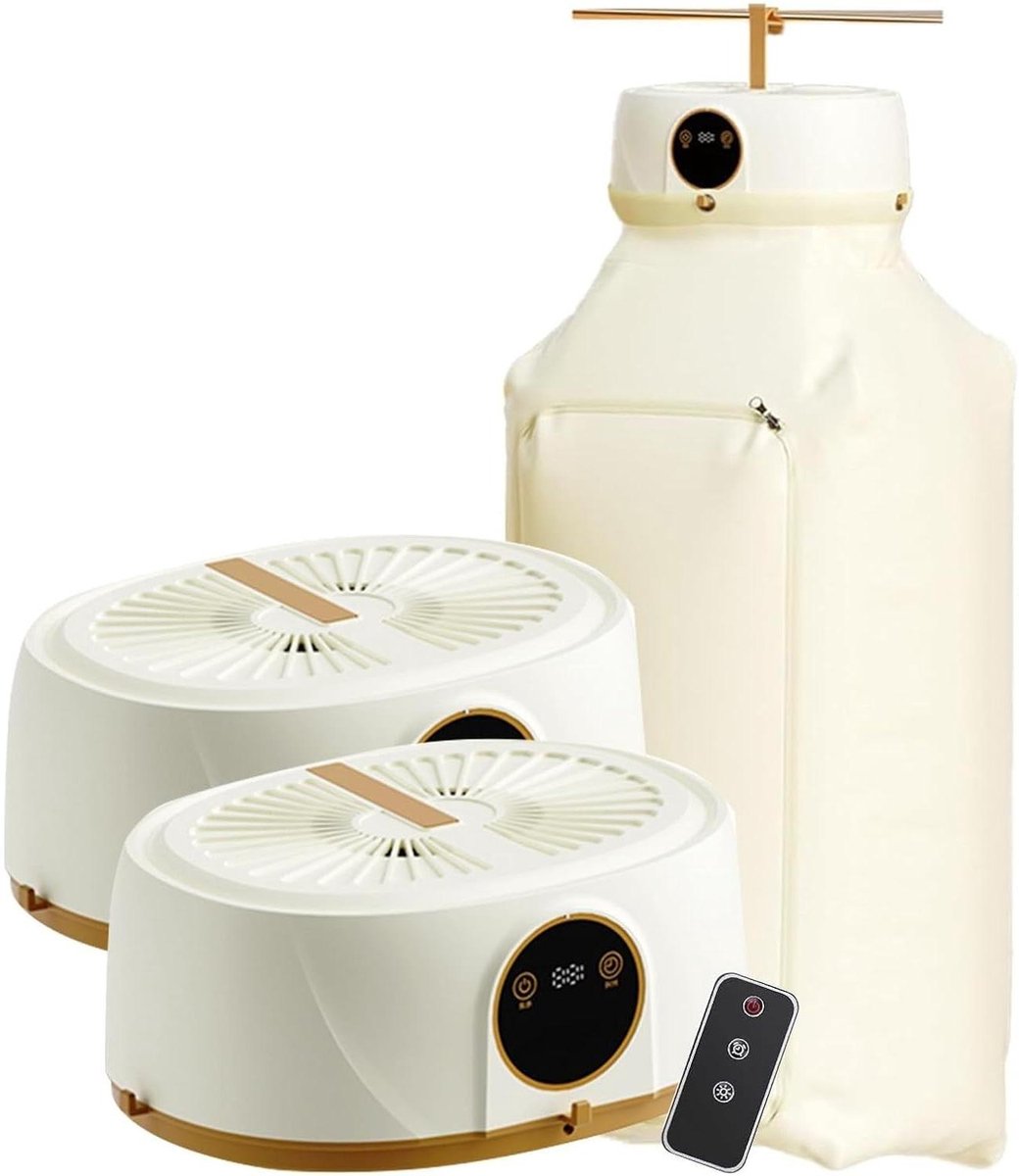 Draagbare wasdroger Kledingstomer droger Snel kleding drogen Stille werking timer 27x19x10 cm Wit