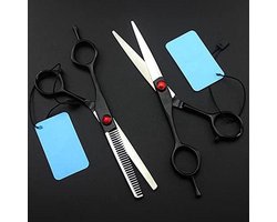Haarknipper Schaar - Kappersschaar Uitdunschaar - Haar Knippen - Hoogwaardig Staal - 6 Inch - Zwart
